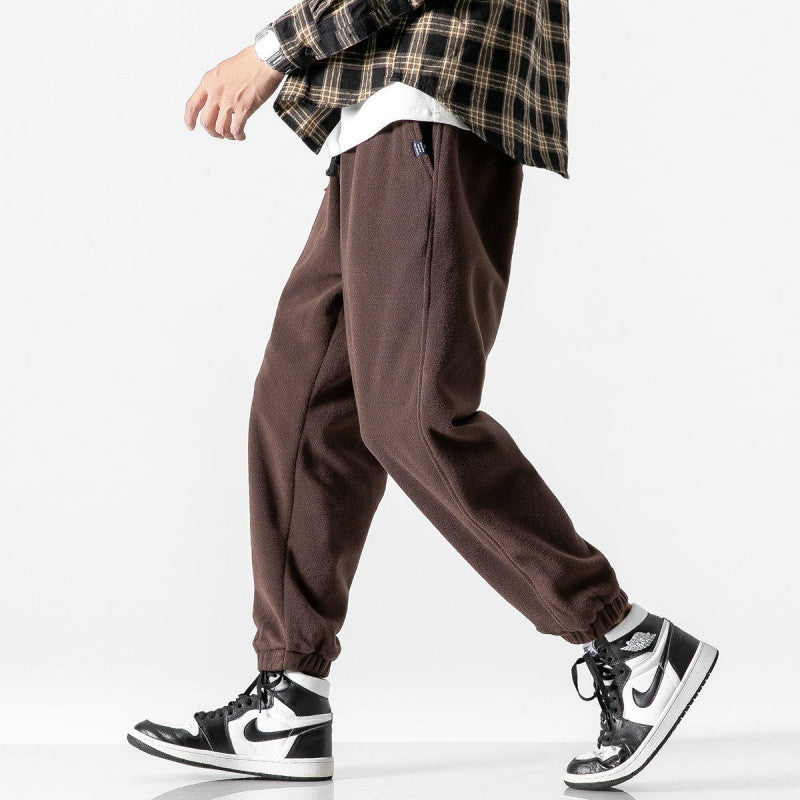 Plus Fleece Trousers Fleece Harem Pants Casual Trousers