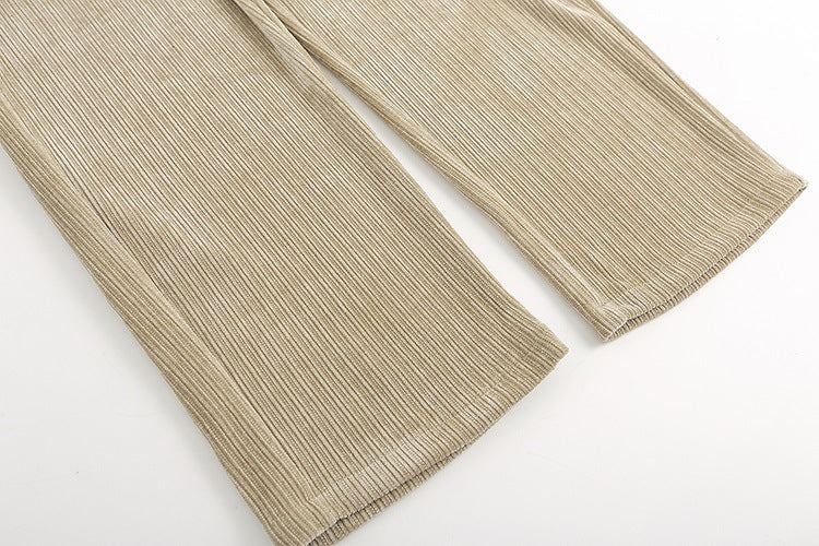 Corduroy Draped Knit Sweatpants For Men