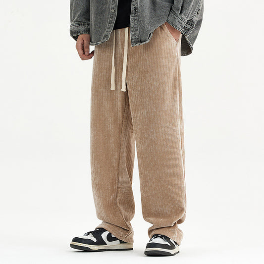 Corduroy Draped Knit Sweatpants For Men